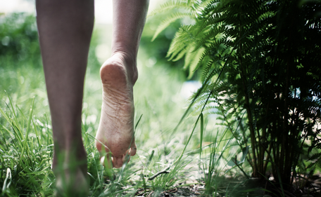Barefooting in the Sensory Garden